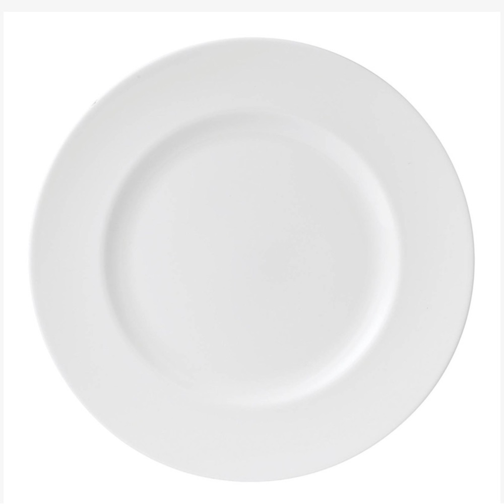 8 Wedgwood White Bone China Dinner Plates